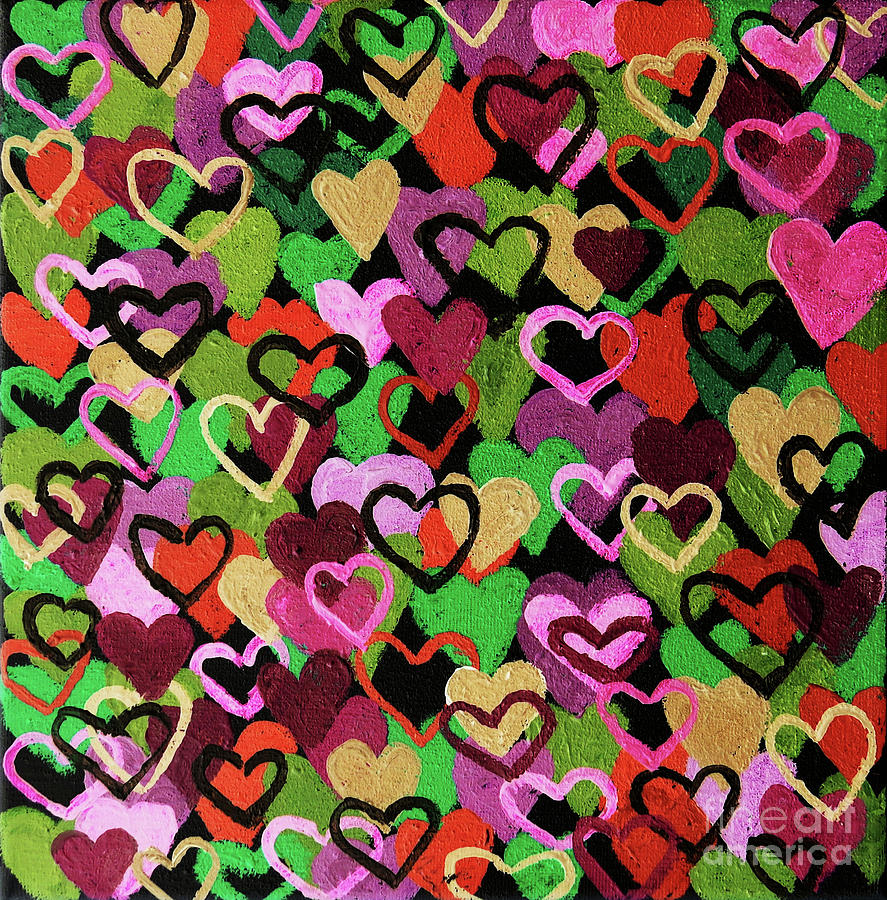 Colorful Hearts - Sticker