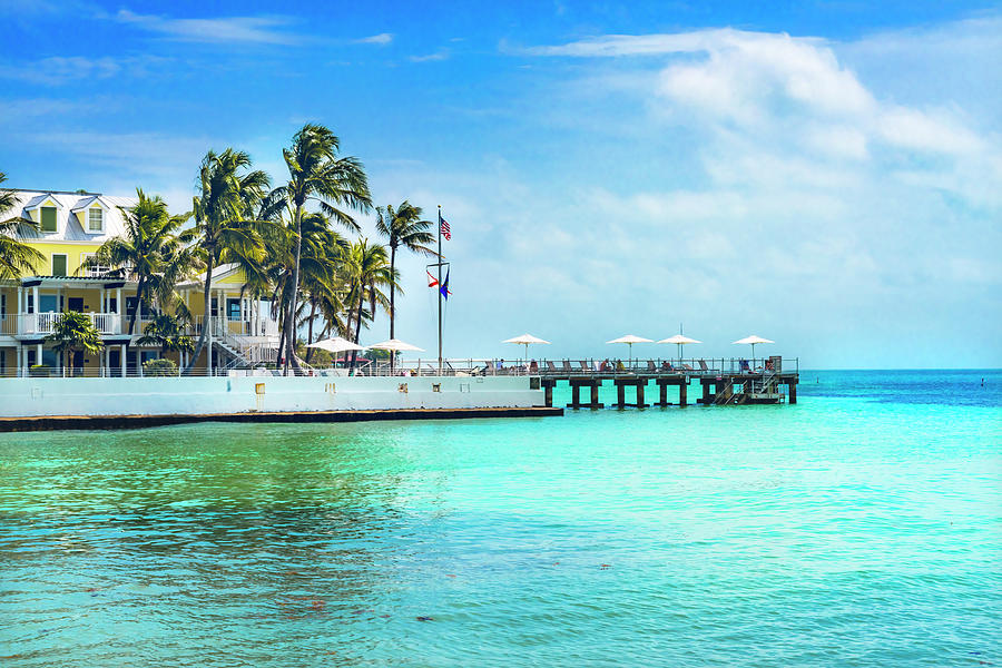 Colorful Higgs Memorial Beach Park Pier Key West Florida Photograph By William Perry Fine Art