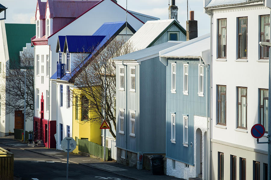 colorful homes Reykjavik Photograph by David L Moore