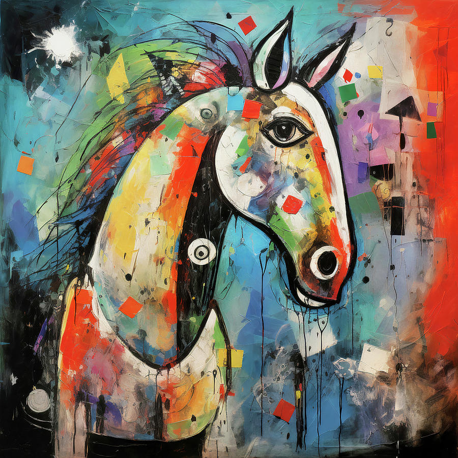 Colorful horse illustration Digital Art by Imagine ART