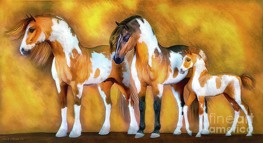 Colorful Horses V8 Painting by Martys Royal Art