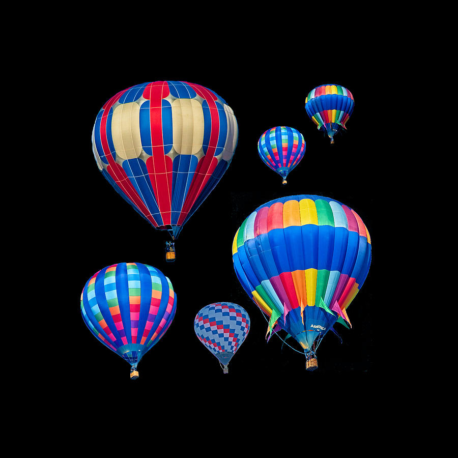 Colorful Hot Air Balloons Digital Art by David Desautel