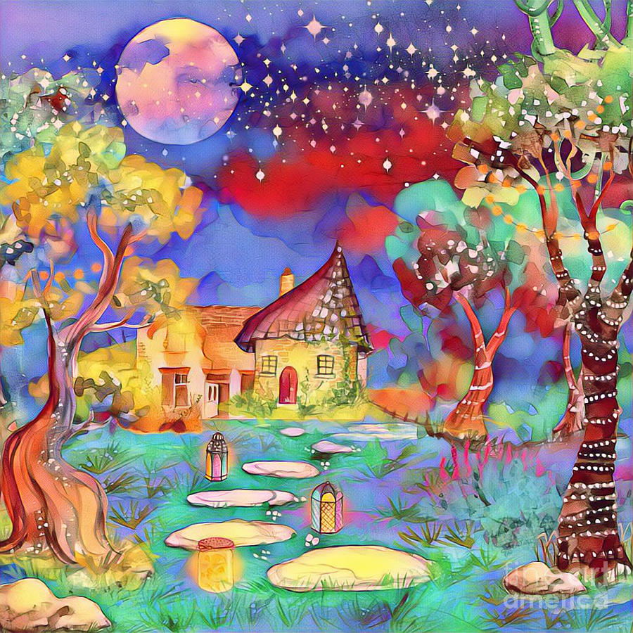 Colorful House Painting Digital Art by NE Works - Pixels