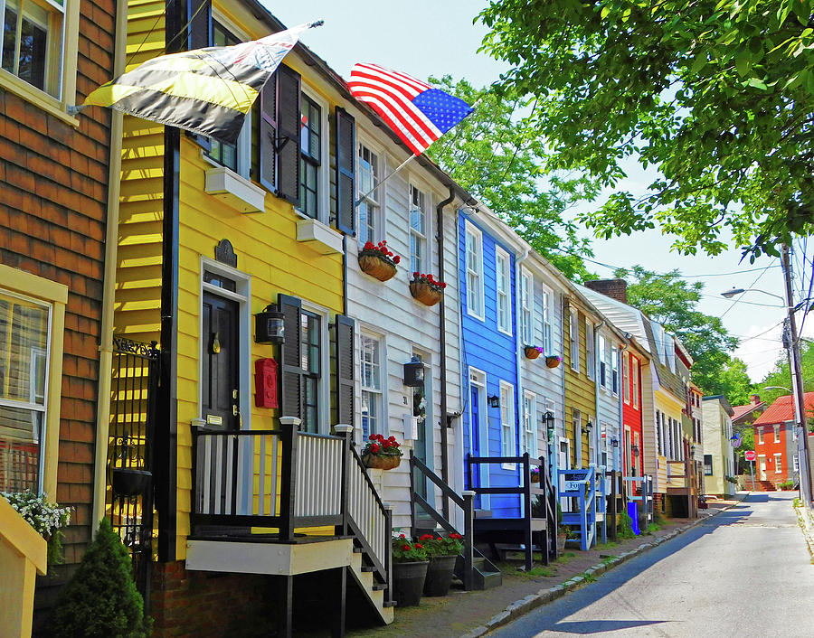 Colorful Houses Annapolis Md Photograph