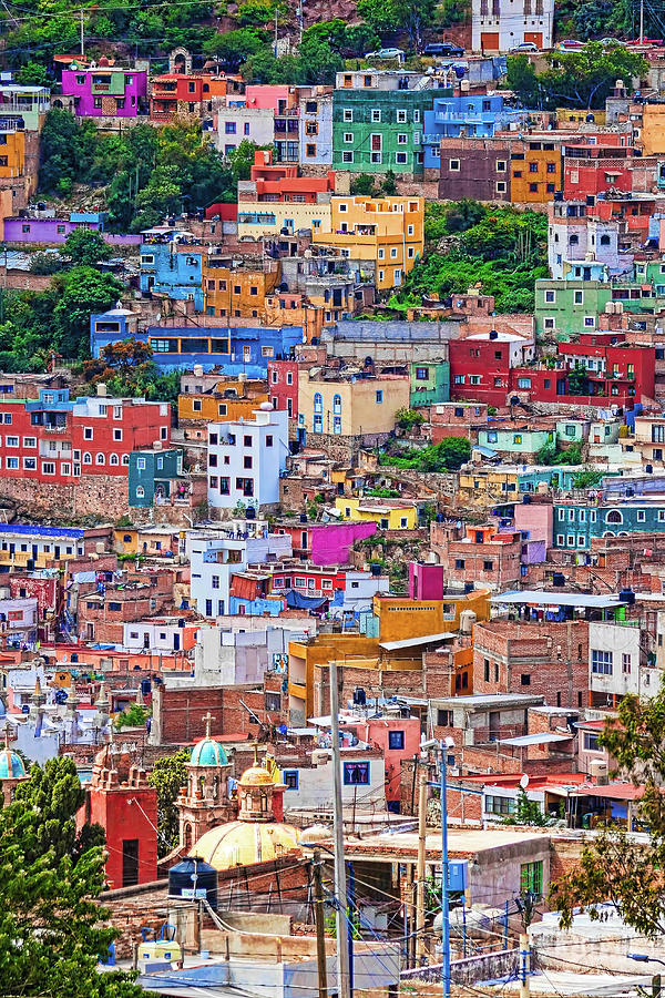 Colorful Houses In Guanajuato 2 Photograph by Tatiana Travelways