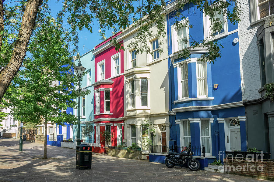 Colorful houses in Notting Hill, London Photograph by Delphimages