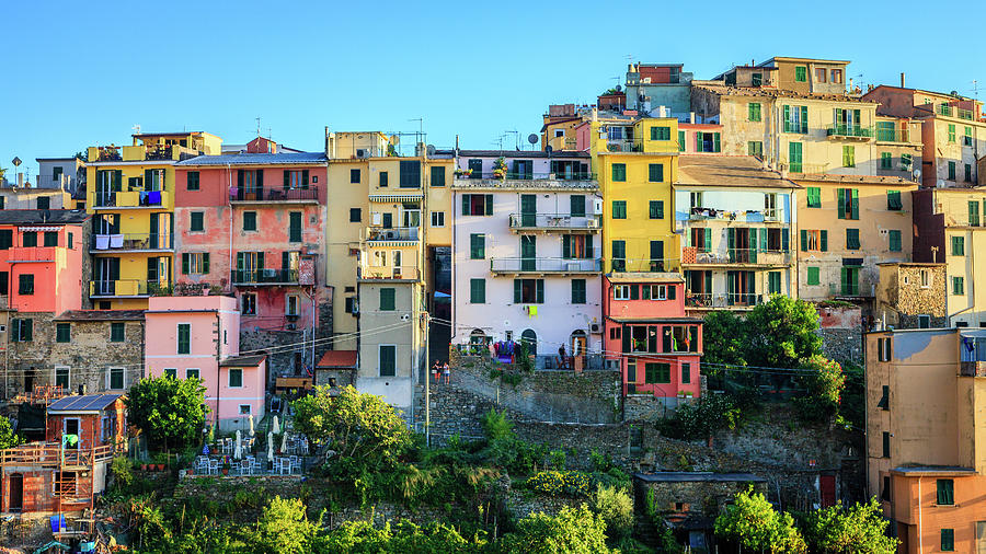 Colorful houses of Corniglia Photograph by Alexey Stiop