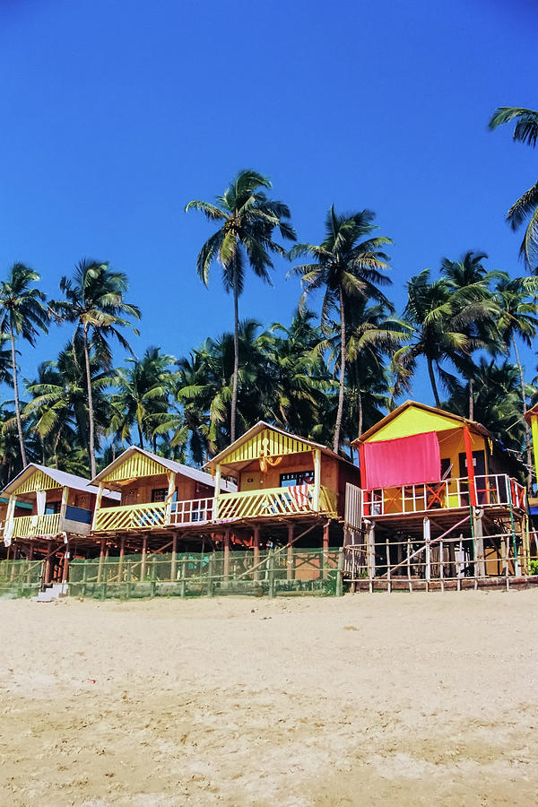 Colorful houses on the beach Pyrography by Juan Carlos Gonzalez - Fine ...