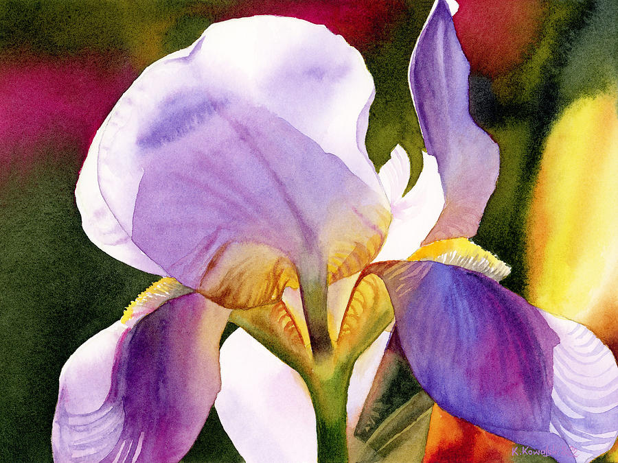 Colorful Iris Painting by Espero Art