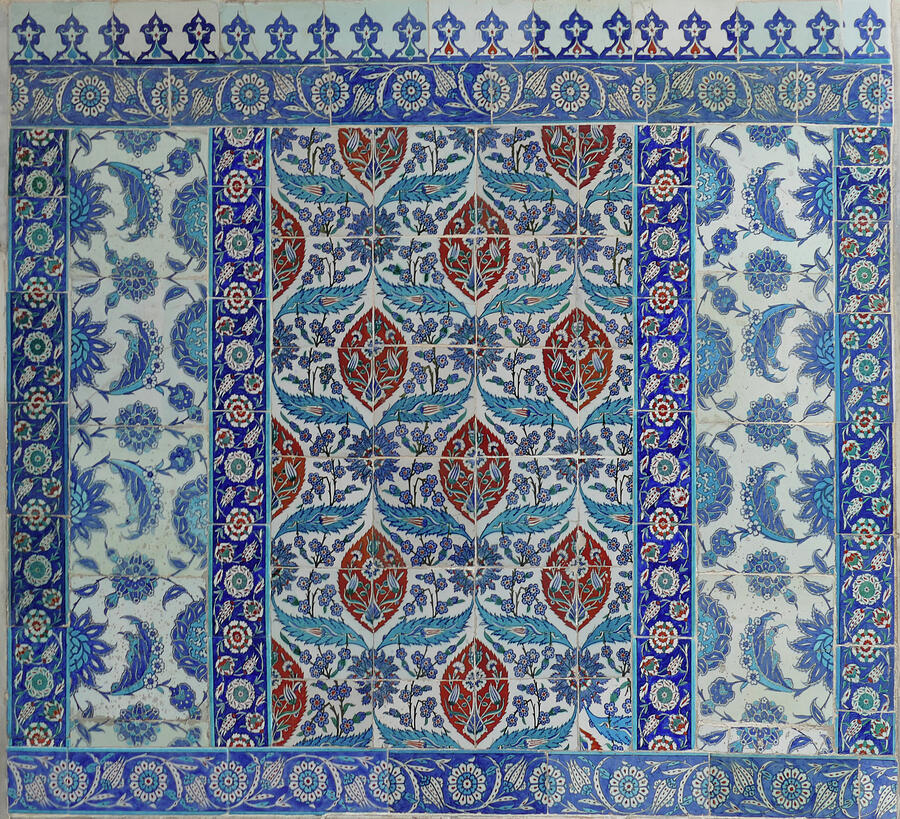 Colorful iznik tiles creating a beautiful floral pattern, typical of ottoman art and architecture Photograph by Steve Estvanik Colorful iznik tiles creating a beautiful floral pattern, typical of ottoman art and architecture Photograph by Steve Estvanik