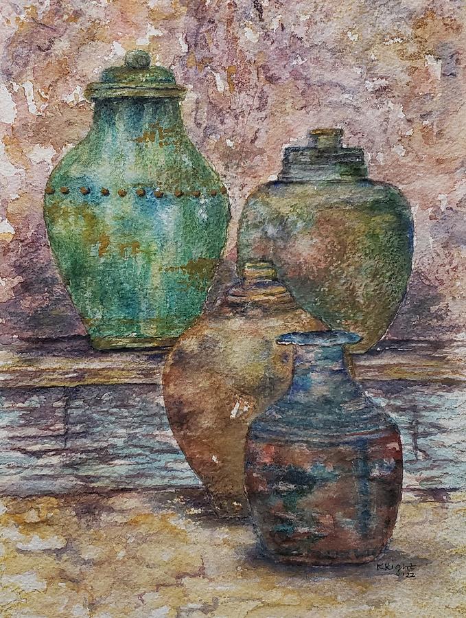 Colorful Jugs Painting by Katie Kight | Fine Art America