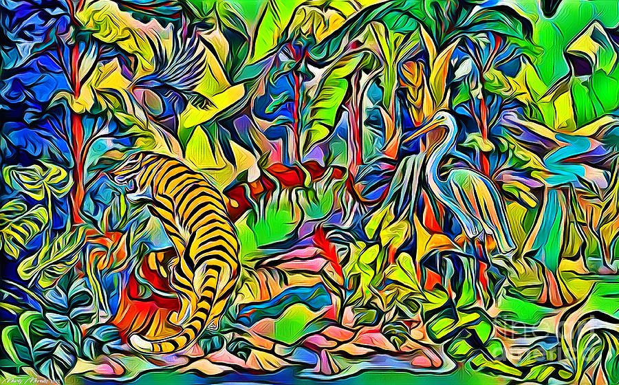 Colorful Jungles V2 Mixed Media by Martys Royal Art