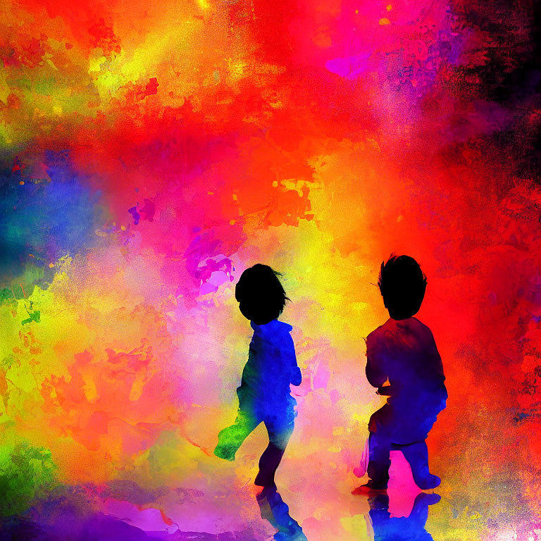 Colorful Kids Playing Digital Art by Bob Smerecki - Fine Art America