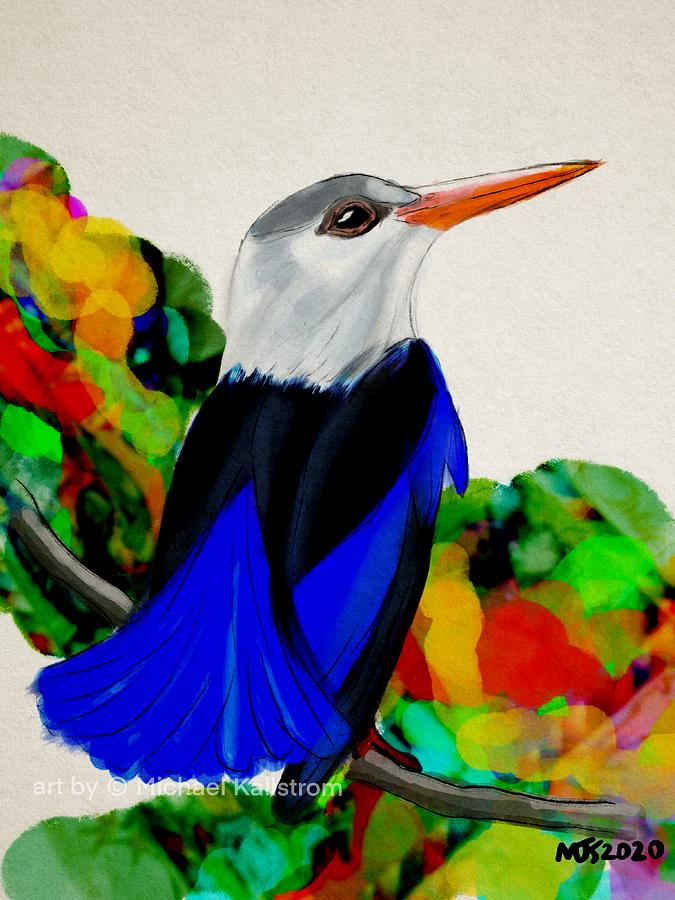 Colorful Kingfisher Digital Art by Michael Kallstrom