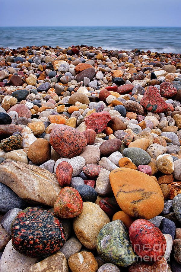 Colorful Shore Lake Huron Beach Rocks RO9568 Photograph by Mark Graf