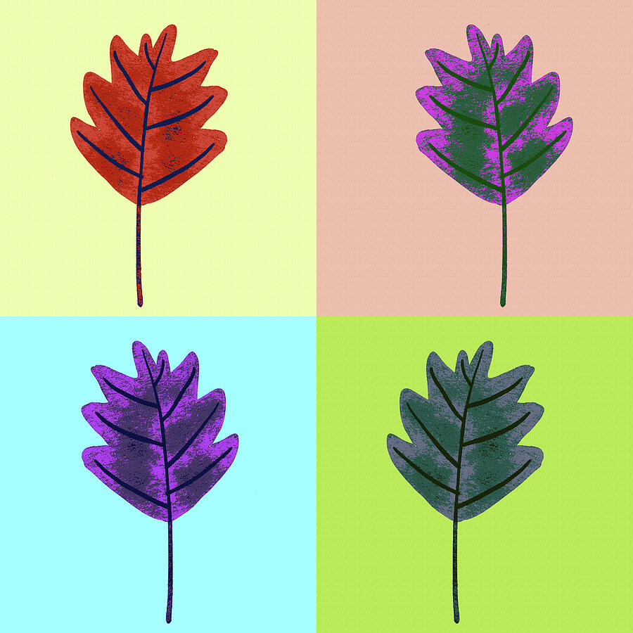 Colorful Leaf Collection Pop-Art Digital Art by Shelli Fitzpatrick Colorful Leaf Collection Pop-Art Digital Art by Shelli Fitzpatrick