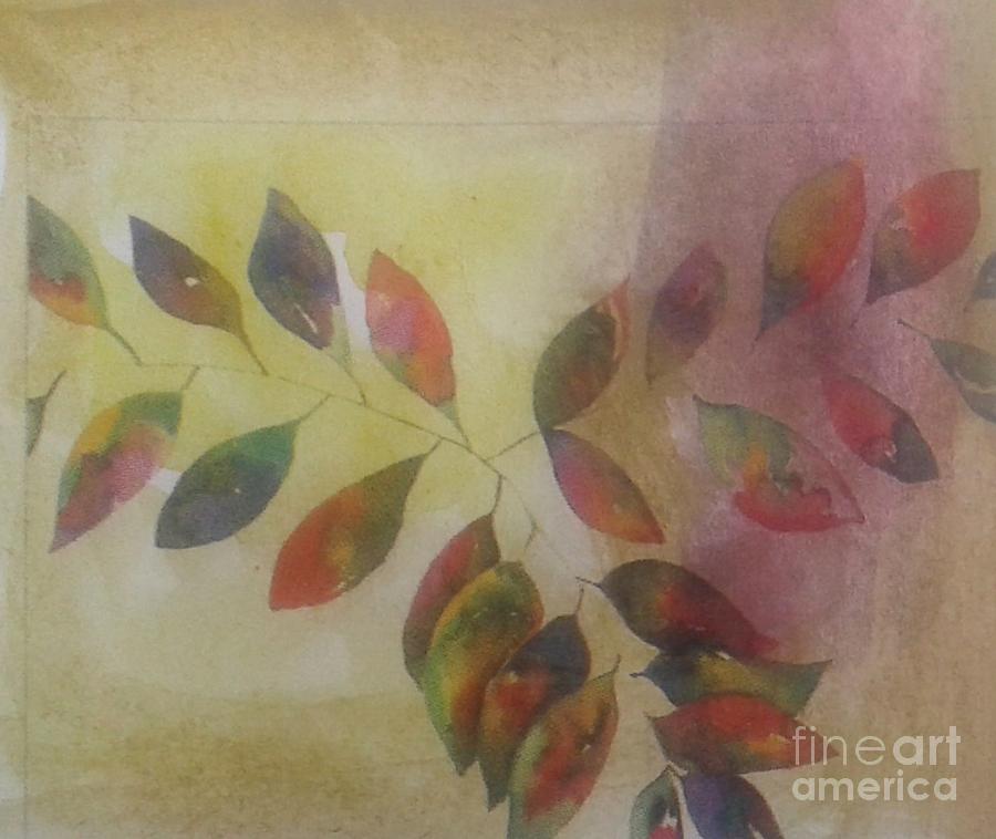 Colorful leaves - abstract by Vesna Antic Painting by Vesna Antic