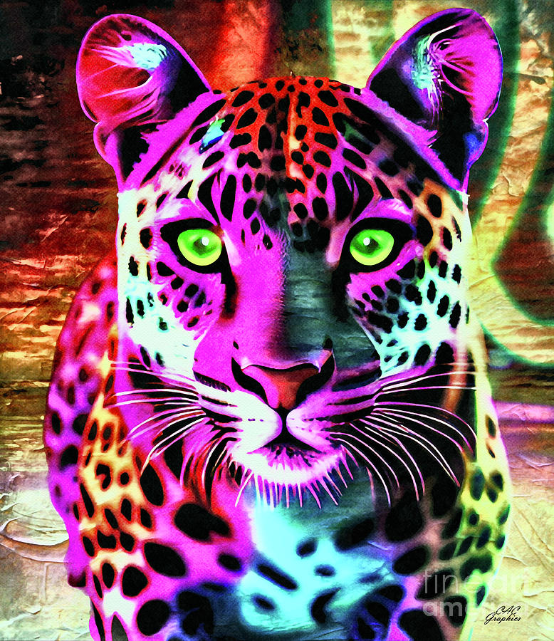 Colorful Leopard Digital Art By Cac Graphics Fine Art America