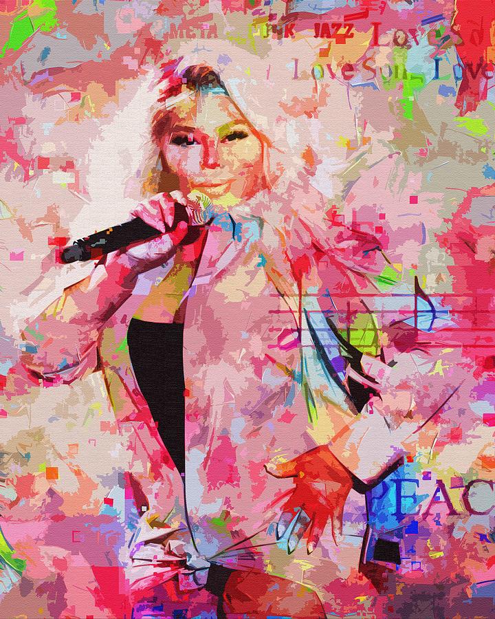 Colorful Lil Kim artwork Digital Art by Streich Roslyn - Pixels