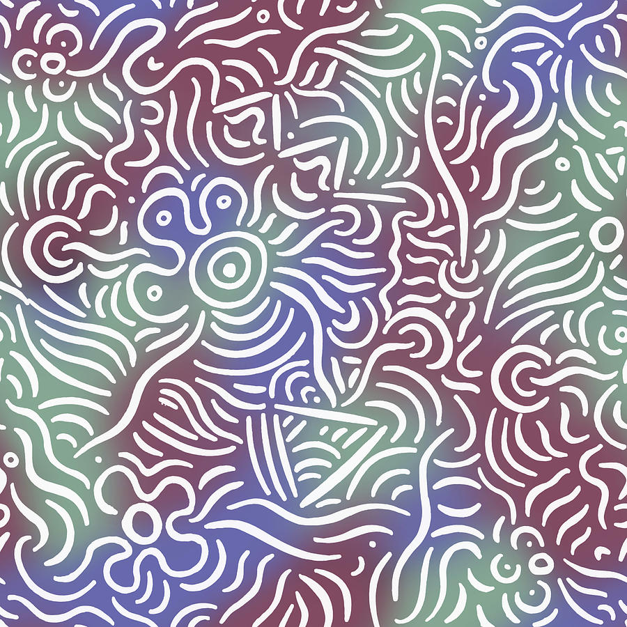 Colorful Line Art Pattern Digital Art by Tessa Bee | Pixels