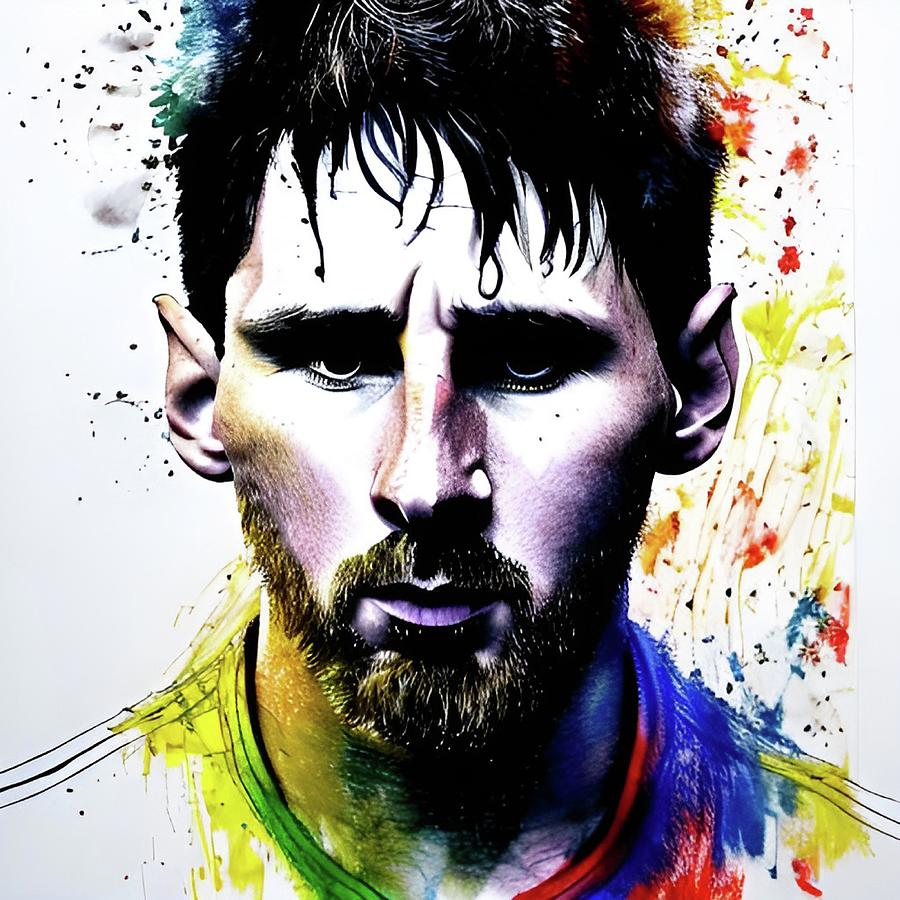 Colorful Lionel Messi Digital Poster Digital Art by Artsyhands - Fine ...