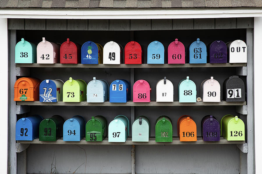 Colorful Mailboxes on Cape Cod Photograph by Denise Kopko