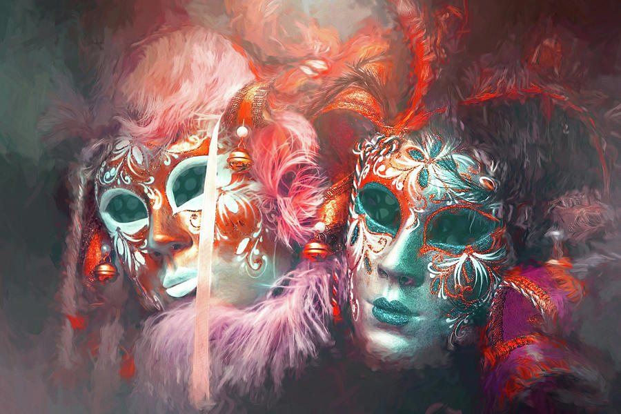 Fantasy Photograph - Colorful Masks of Venice  by Carol Japp