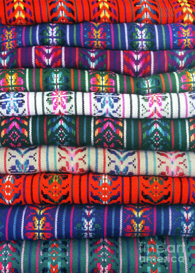 colorful Mexico photos - Folded Textiles Photograph by Sharon Hudson colorful Mexico photos - Folded Textiles Photograph by Sharon Hudson
