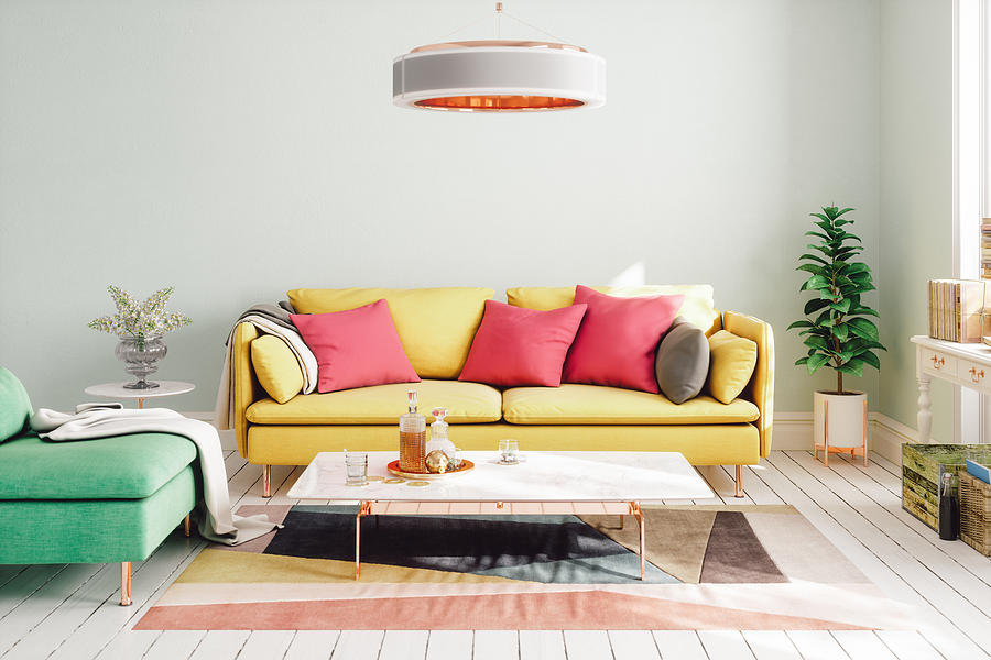 Colorful Modern Living Room Design Photograph by Imaginima