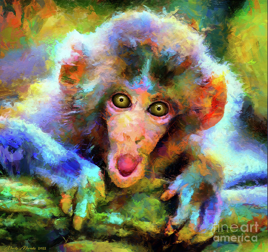 Colorful Monkeys V1 Mixed Media by Marty's Royal Art - Pixels