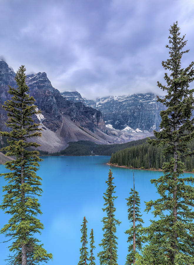 Colorful Moraine Lake Morning Vertical Photograph by Dan Sproul - Fine ...