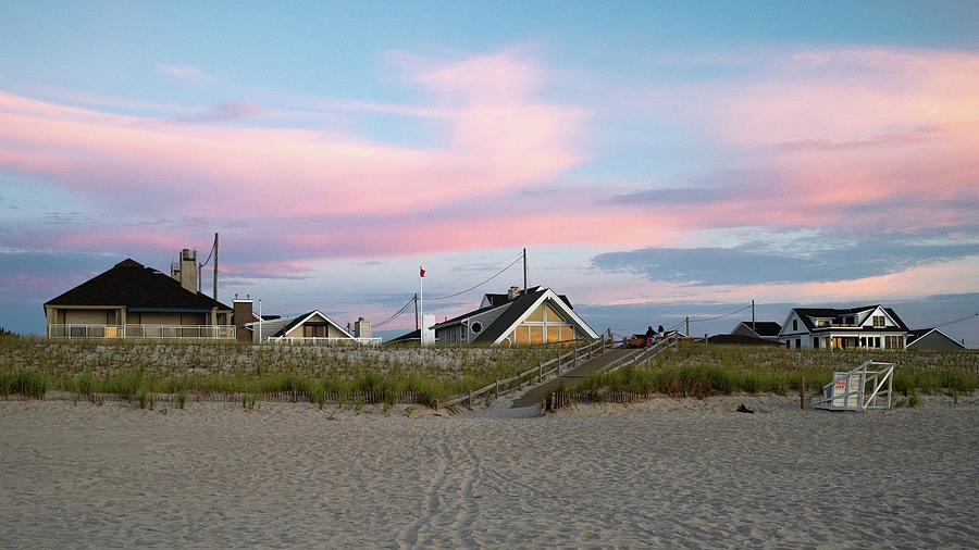 Colorful Morning Sky Over the Beach Houses Photograph by Matthew DeGrushe Colorful Morning Sky Over the Beach Houses Photograph by Matthew DeGrushe