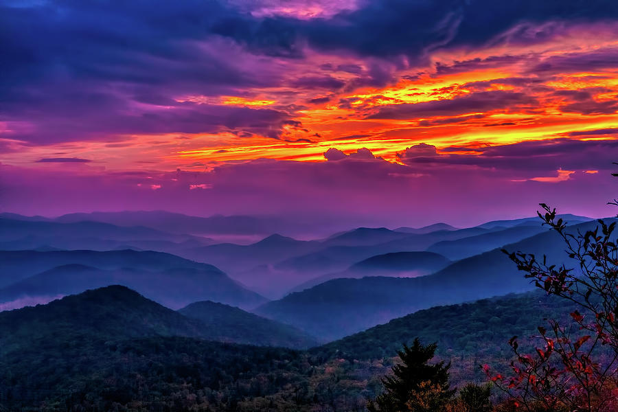 Colorful Mountain Sunset Photograph by Dan Carmichael