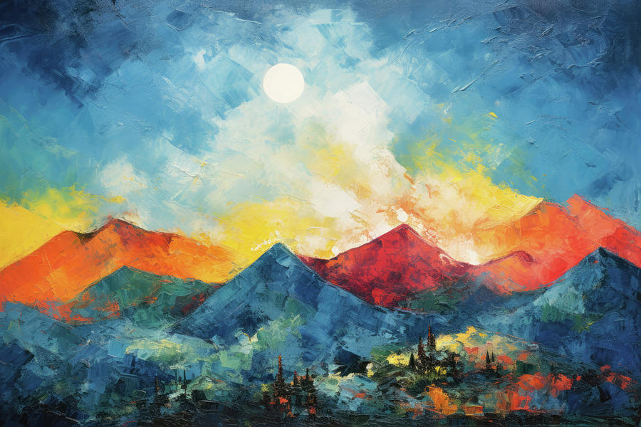Colorful mountains Digital Art by Imagine ART
