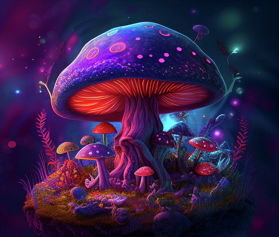 Colorful mushrooms Mixed Media by Dusan Ivanovic - Fine Art America