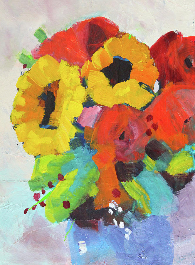 Rose Painting - Colorful by Nancy Merkle