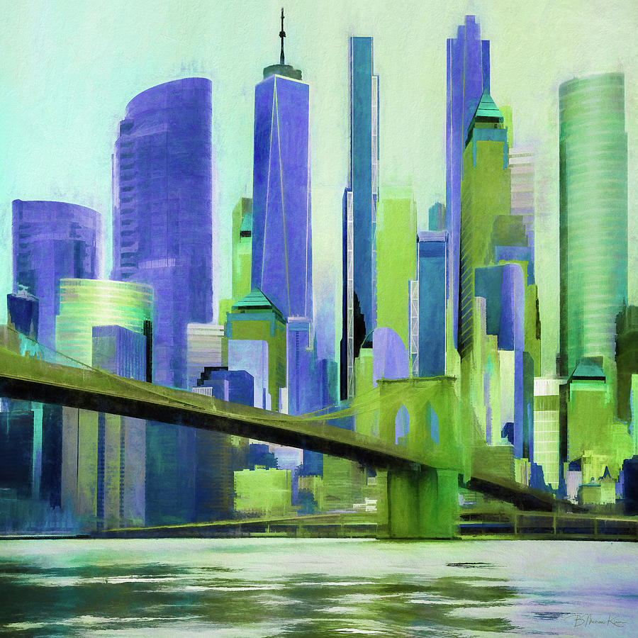 Colorful New York Digital Art by Barbara Mierau-Klein