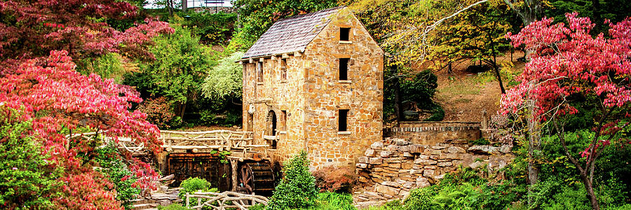 Colorful North Little Rock Old Mill Panoramic Landscape Photograph by Gregory Ballos