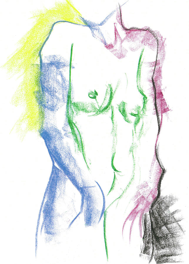 Female nude 1 Drawing by Francine Rondeau
