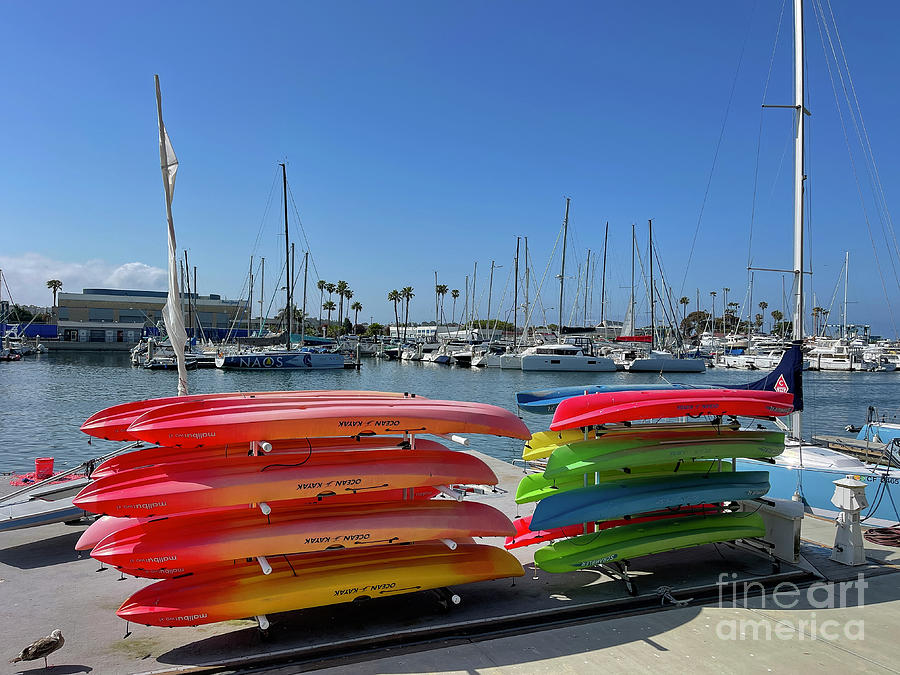 Colorful Ocean Kayaks Photograph by Nina Prommer