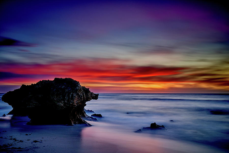 Colorful ocean sunset HD Photograph by Chris Hase