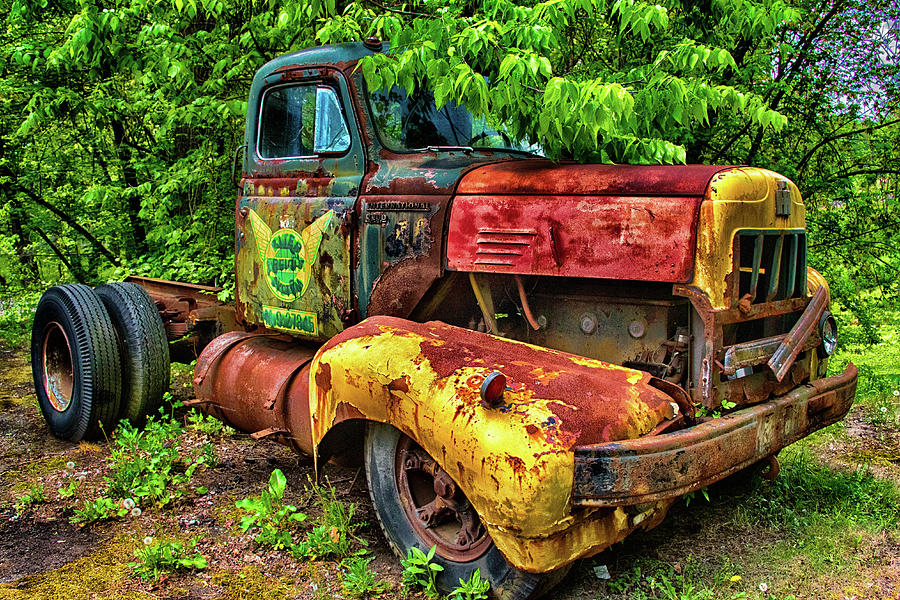Colorful old truck Photograph by Alan Goldberg