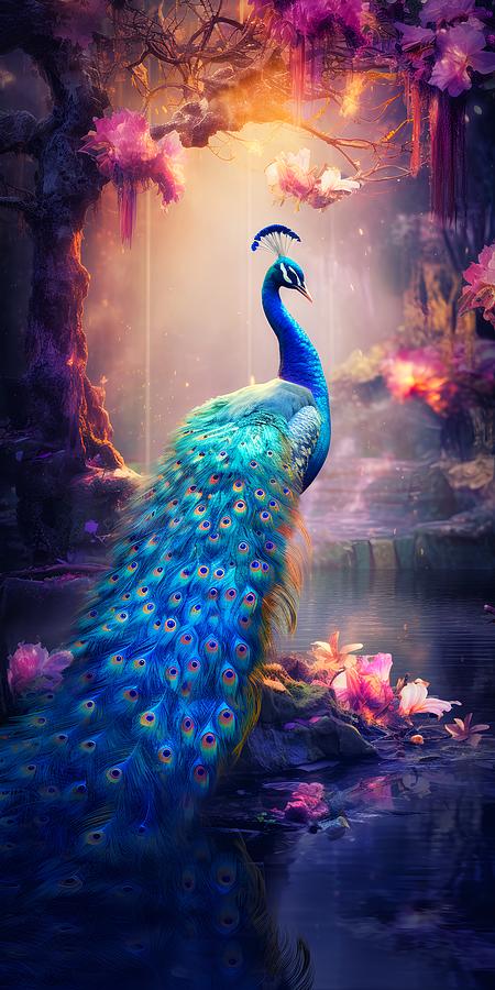 Colorful Peacock 6 Painting by Lilia D - Fine Art America