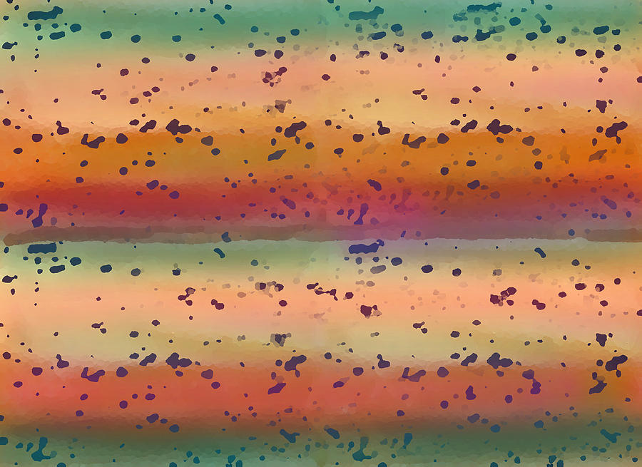 Colorful Rainbow Trout  Abstract Fish Skin Pattern Digital Art