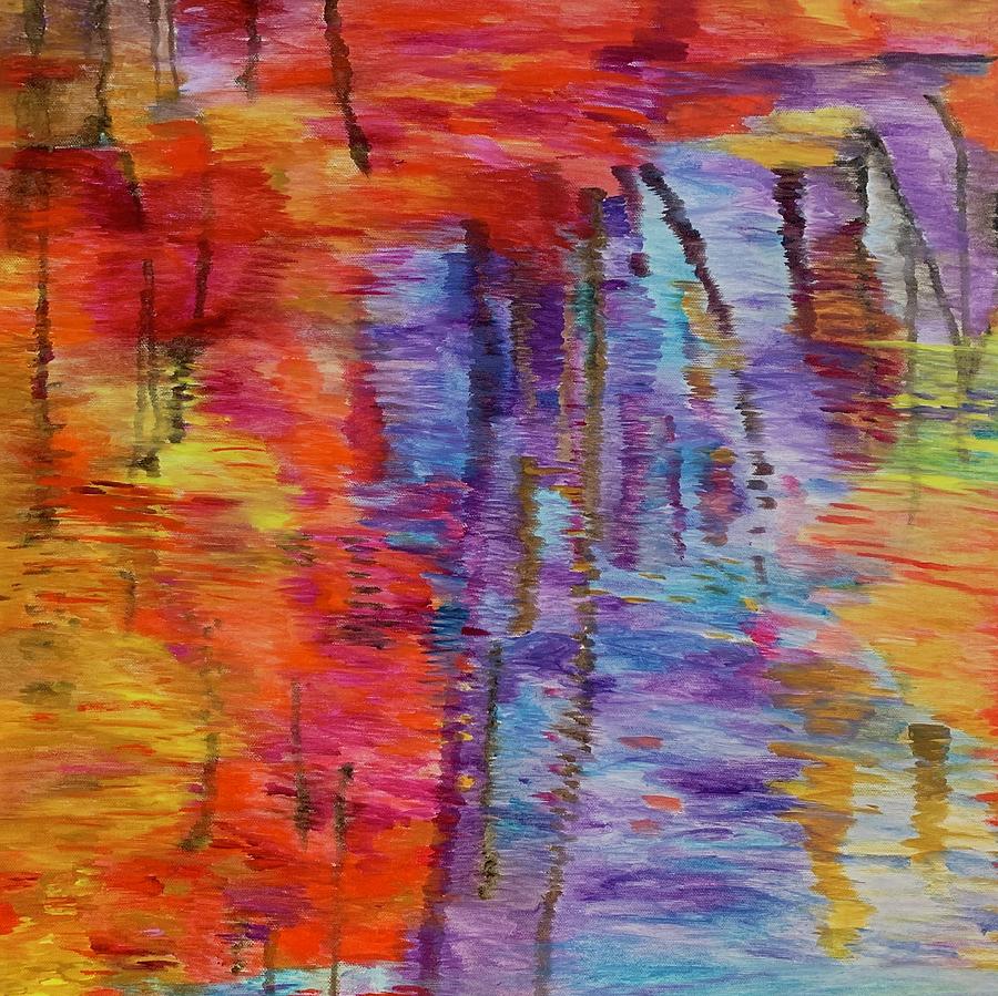 Colorful Reflection Painting by Maria-Victoria Checa
