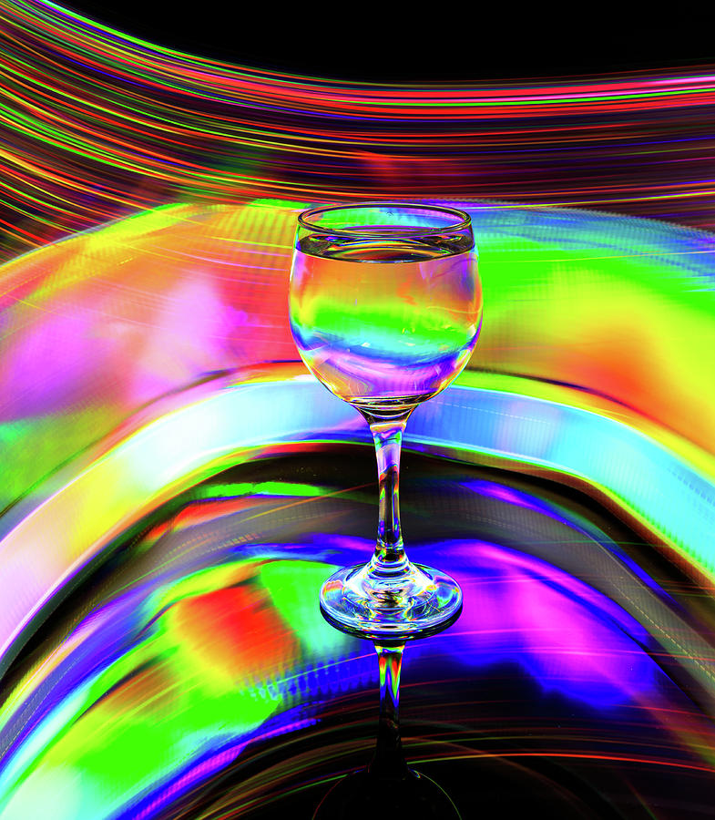 Rainbow Reflections Acrylic Wine Glass –8oz