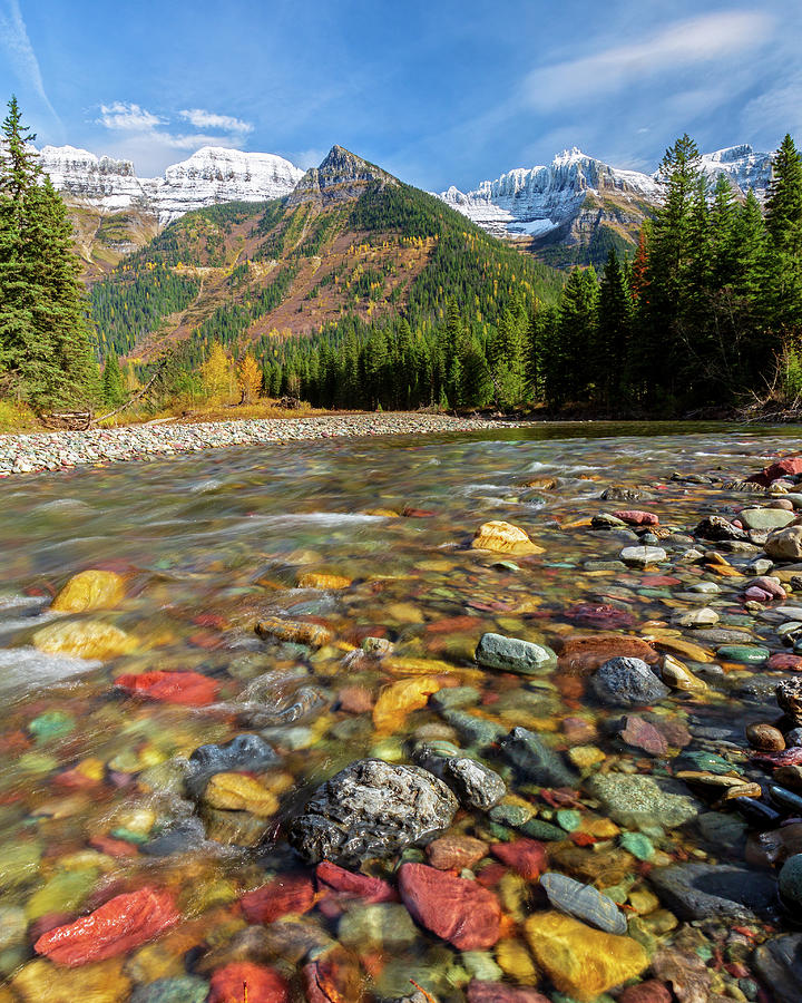 Colorful Rocks in McDonald Creek   Photograph by Jack Bell
