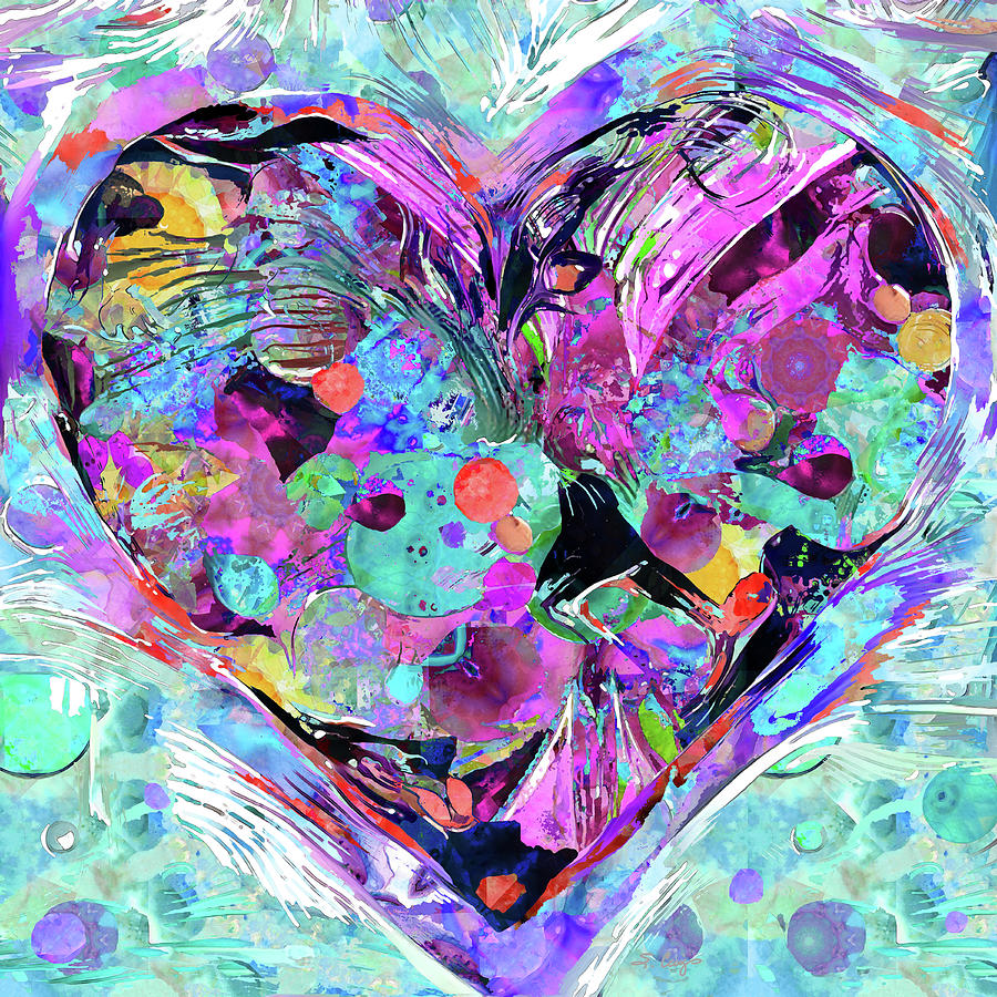 Colorful Romantic Art - Wild Heart Painting by Sharon Cummings - Fine ...