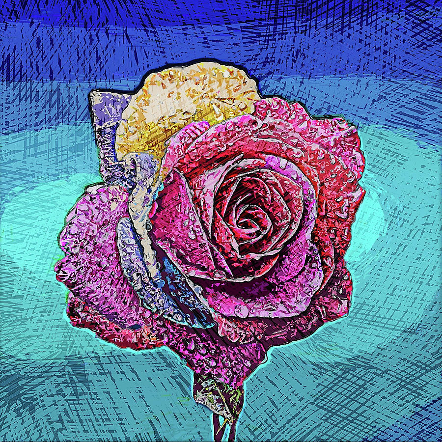Colorful Rose Flower Decoration Painting by Art Market America