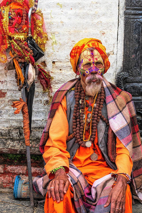 Colorful Sadhu Photograph by Lindley Johnson